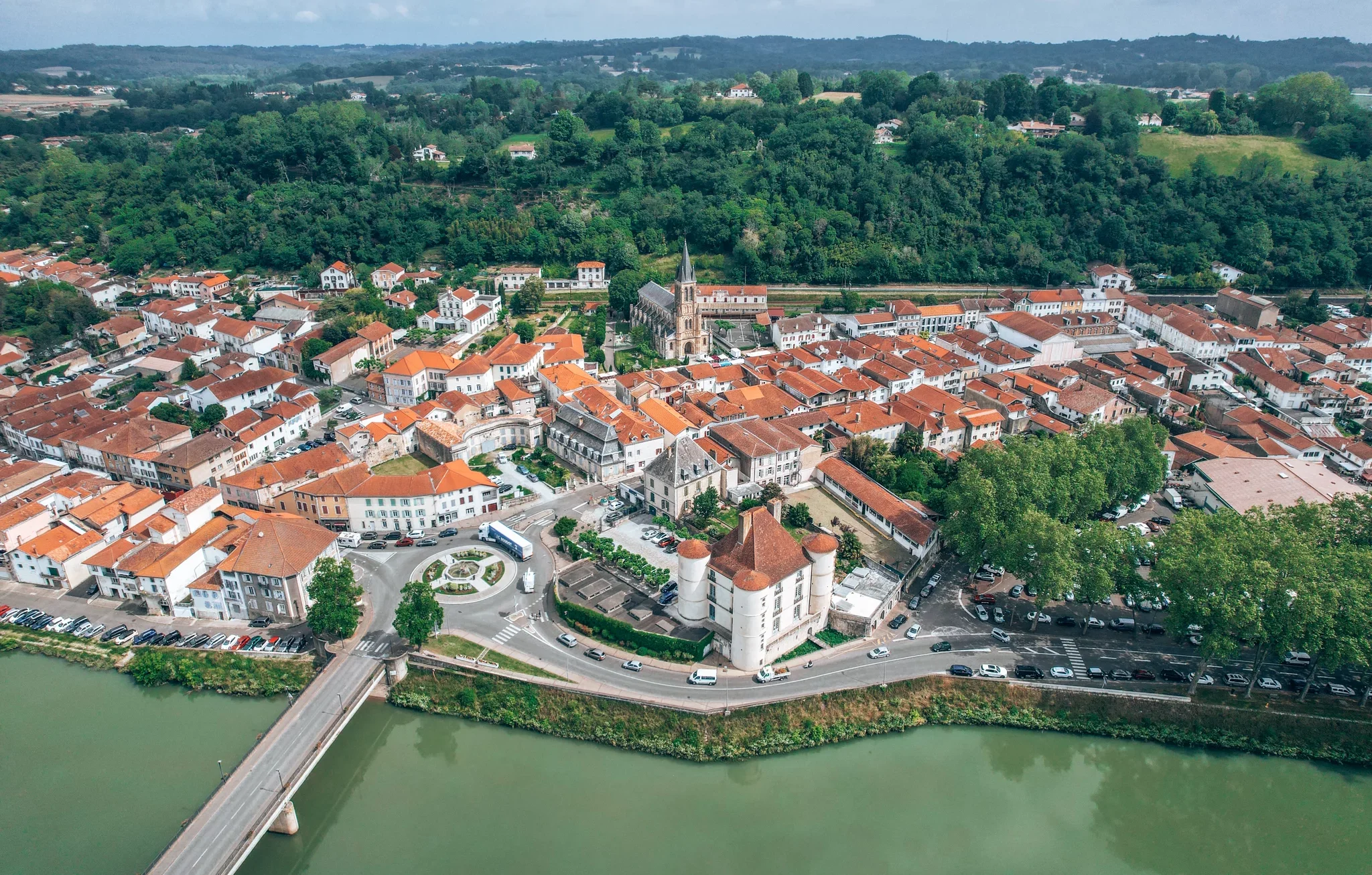 Vue aérienne de Peyrehorade