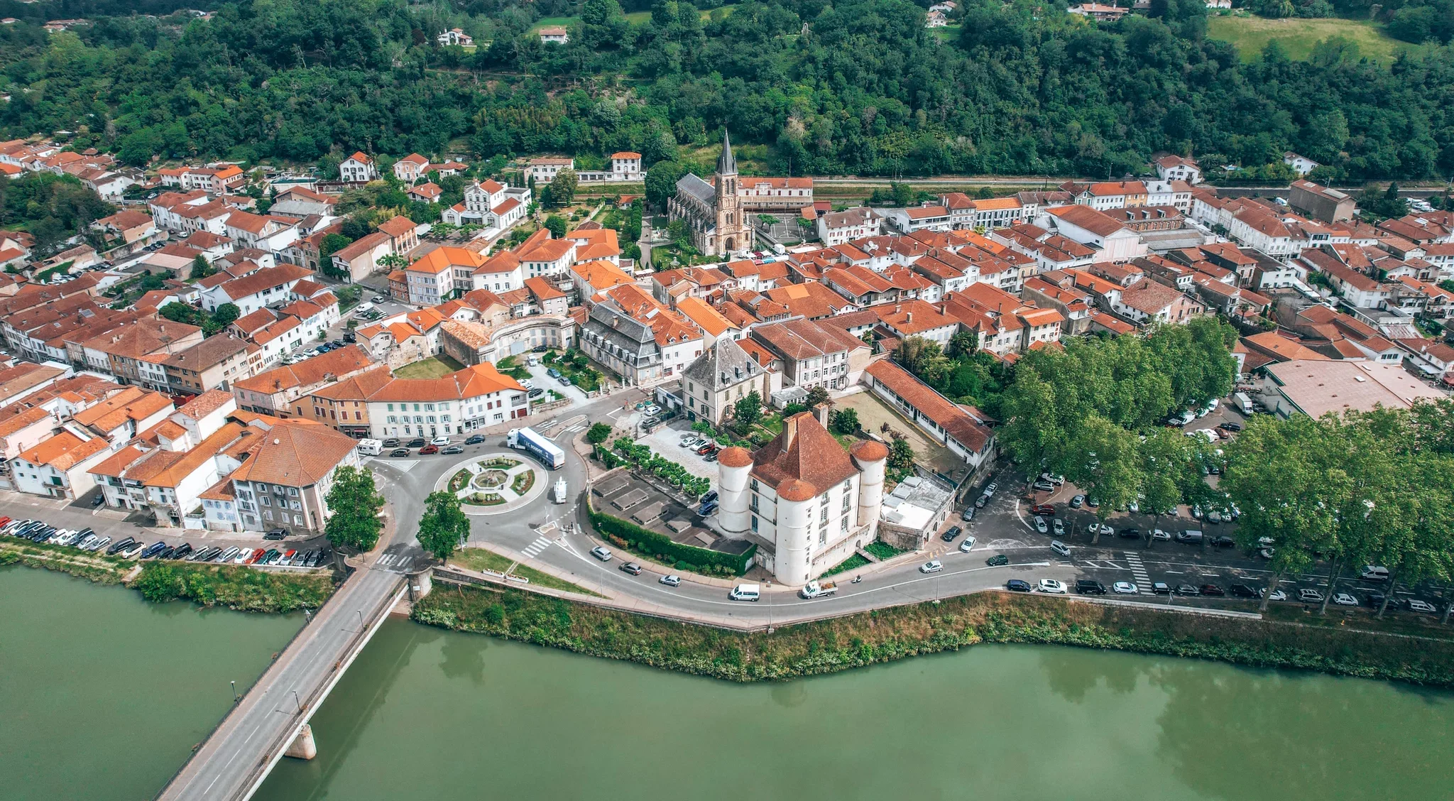 Vue aérienne de Peyrehorade