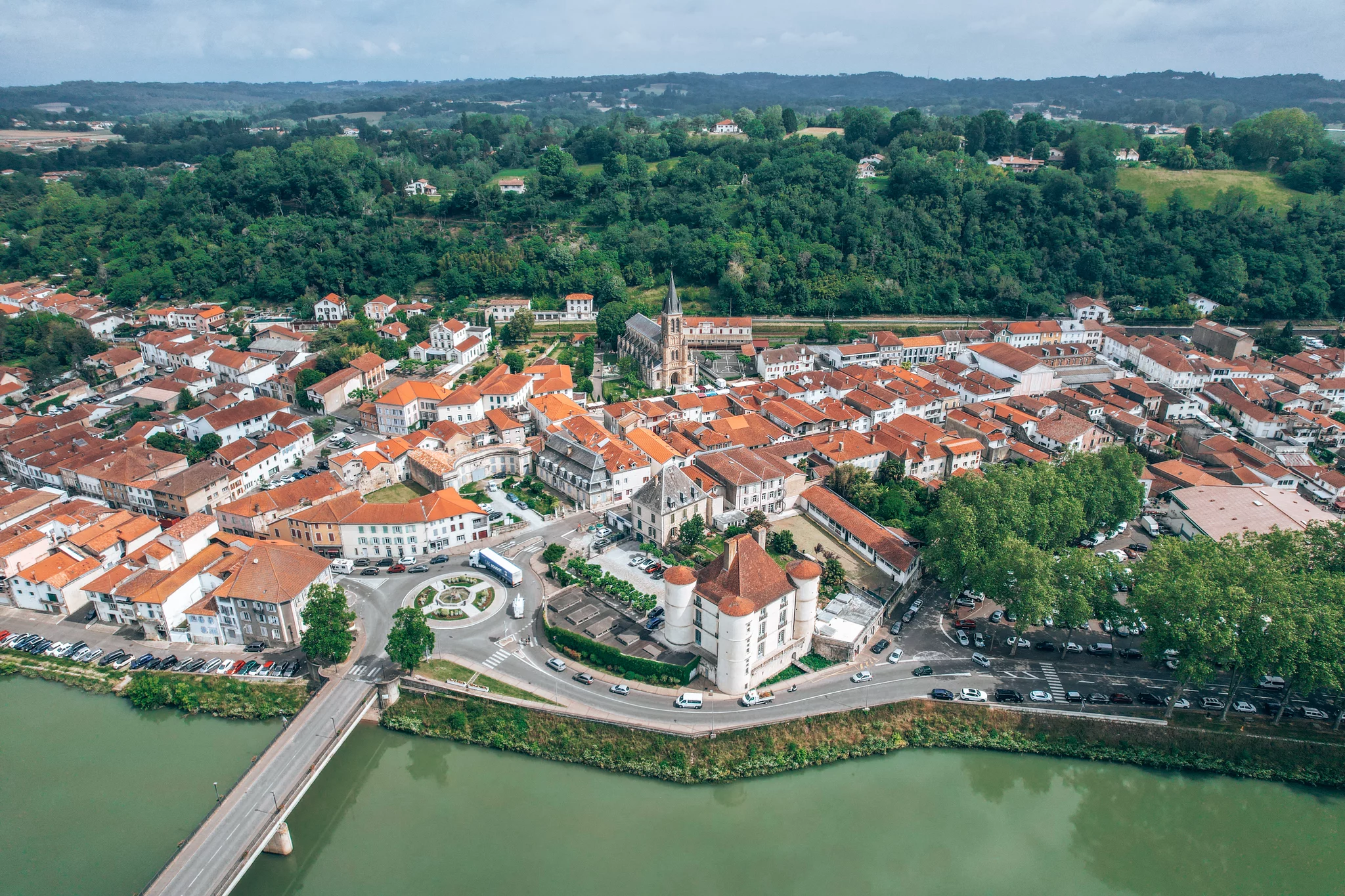 Vue aérienne de Peyrehorade